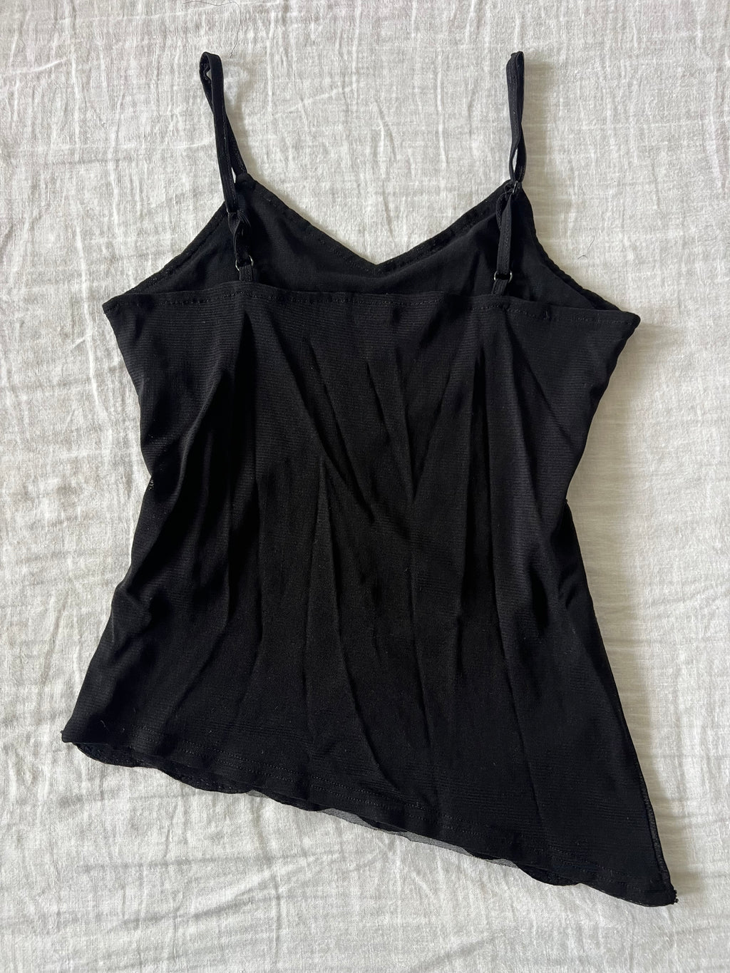 Black Euro Asymmetrical Fairy Cami