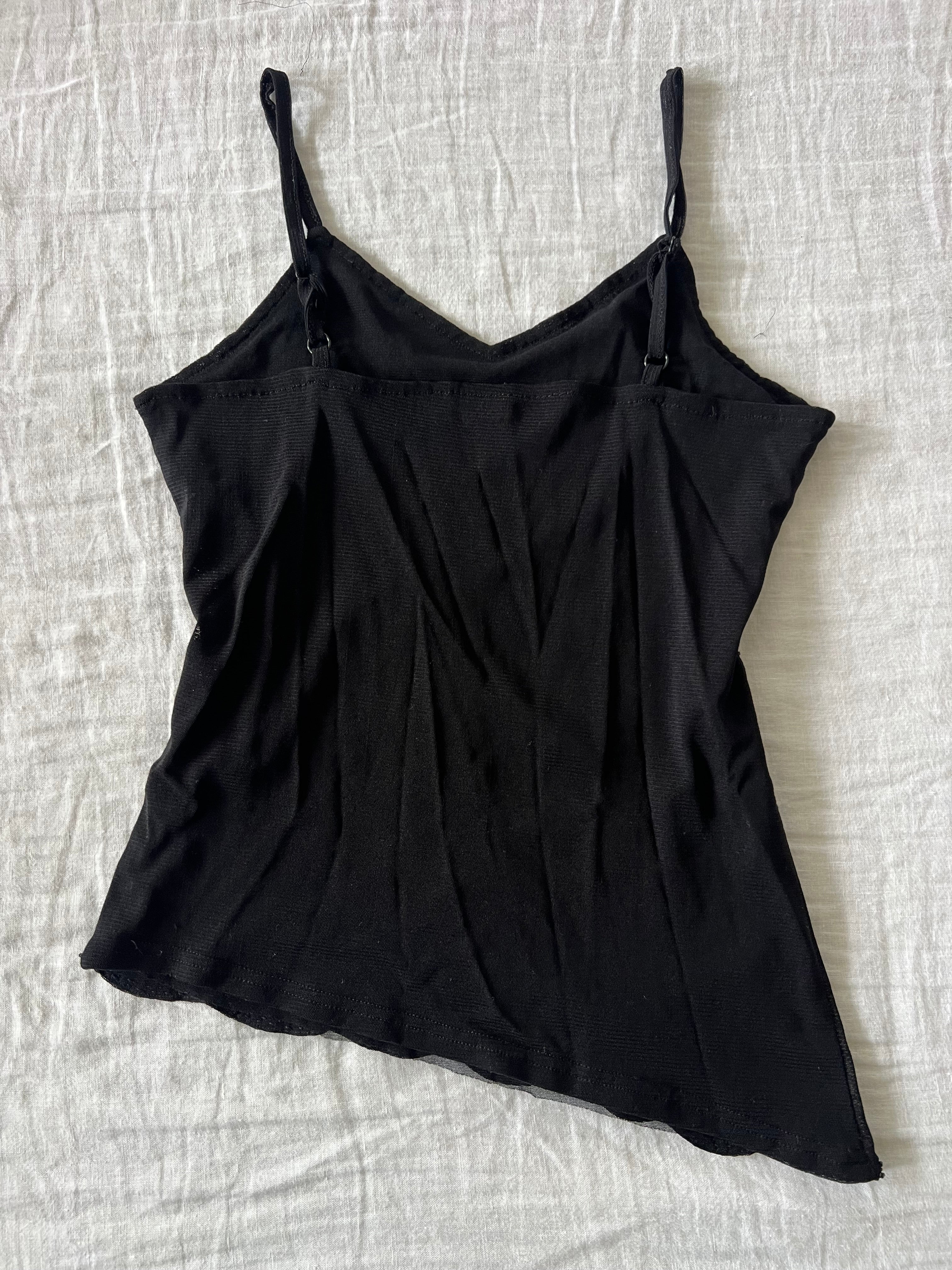 Black Euro Asymmetrical Fairy Cami