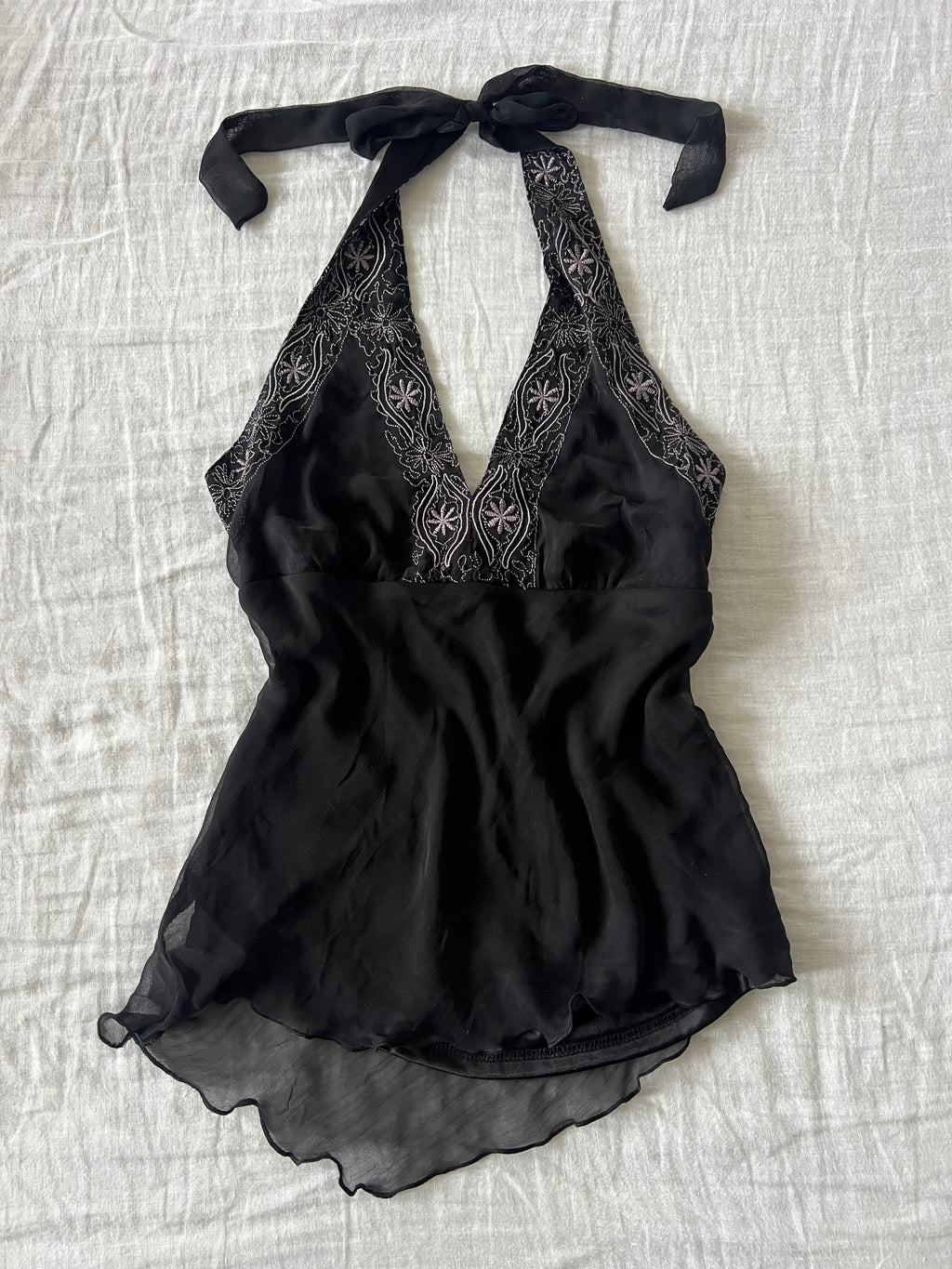 Black Euro Fairy Halter Top