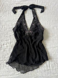 Black Euro Fairy Halter Top