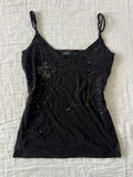 Black Beaded Cami Top