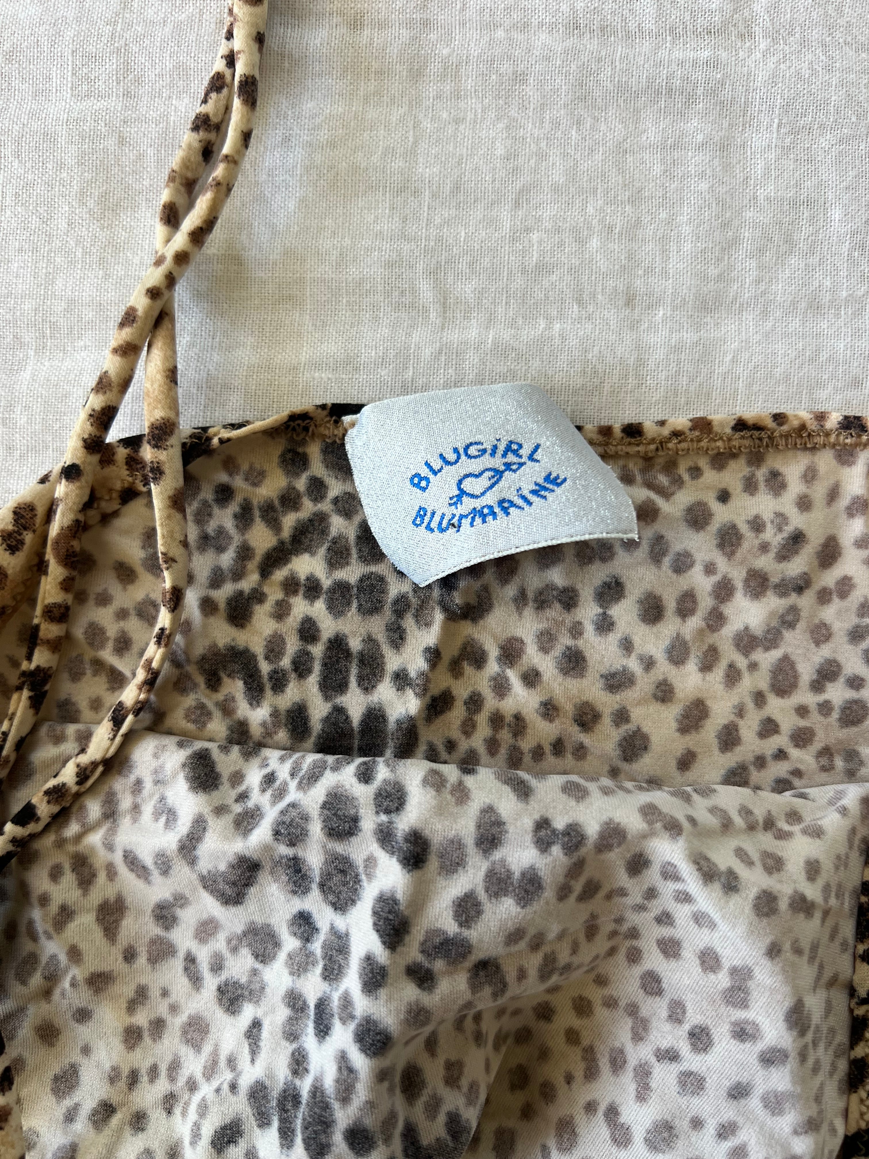 Y2K RARE Blumarine BluGirl Cheetah Print Halter