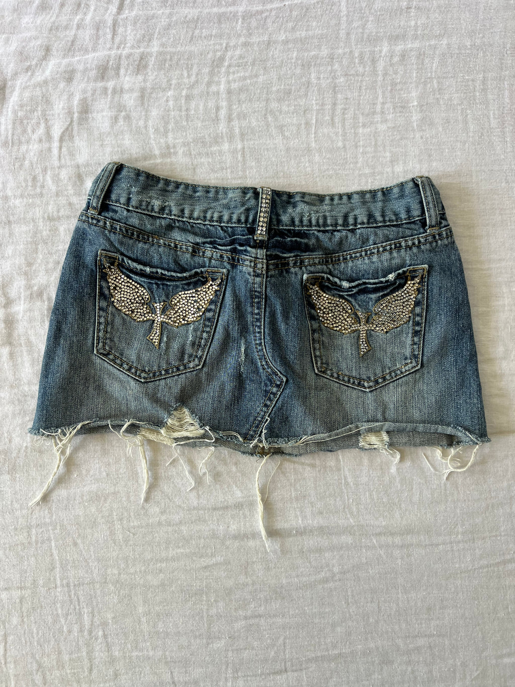 Y2K McBling Denim Mini Skirt