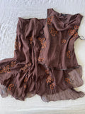 2pc 100% Silk Brown Fairy Beaded Set