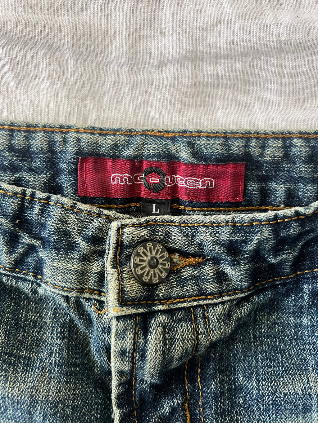 Y2K Japanese Denim Micro Mini Skirt