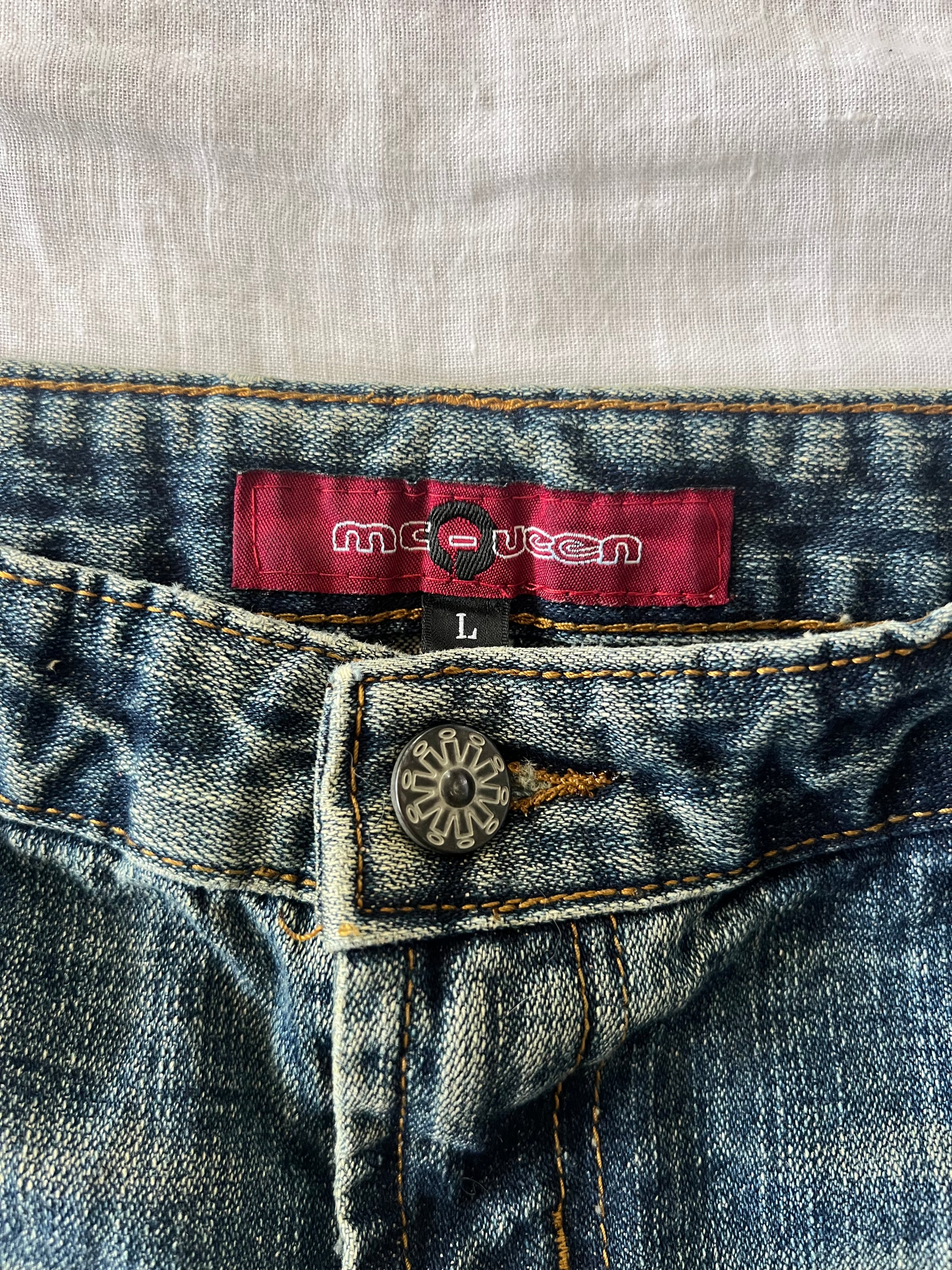 Y2K Japanese Denim Micro Mini Skirt