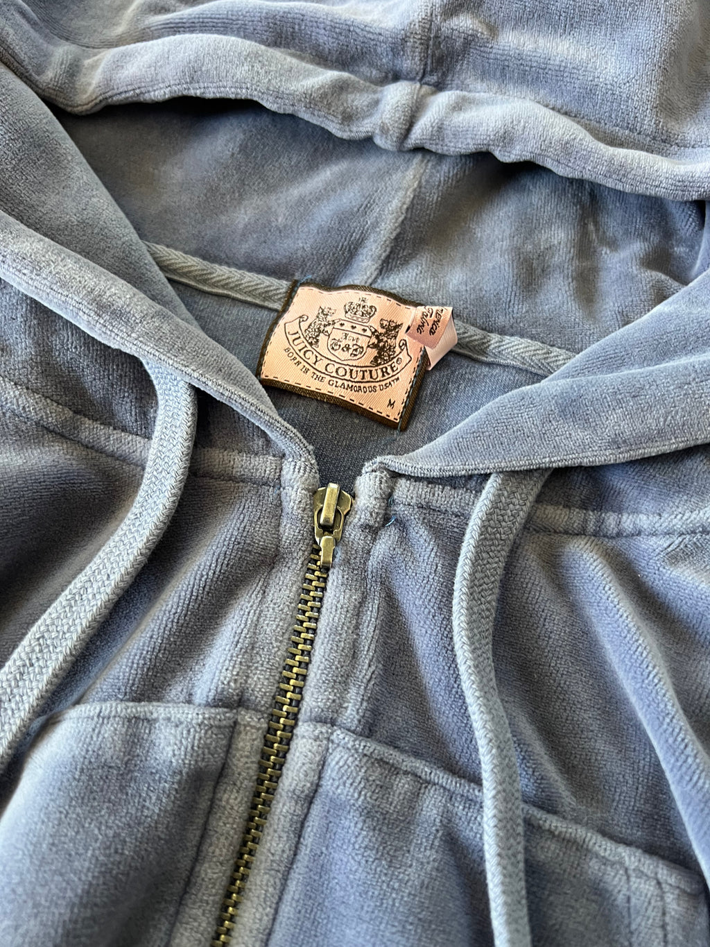 Y2K Juicy Couture Babydoll Velour Zip Up