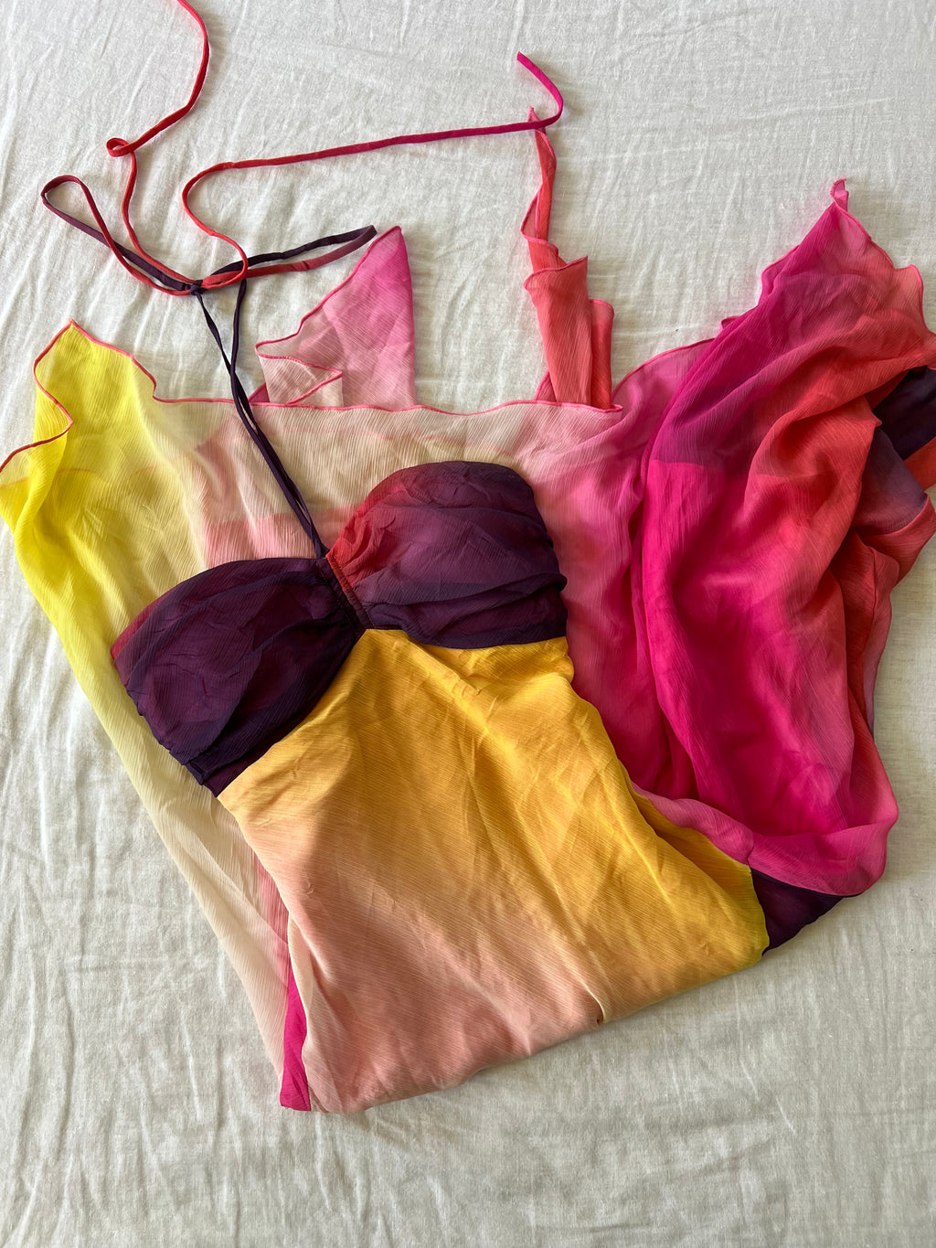Y2K Euro Sorbetto Halter Dress