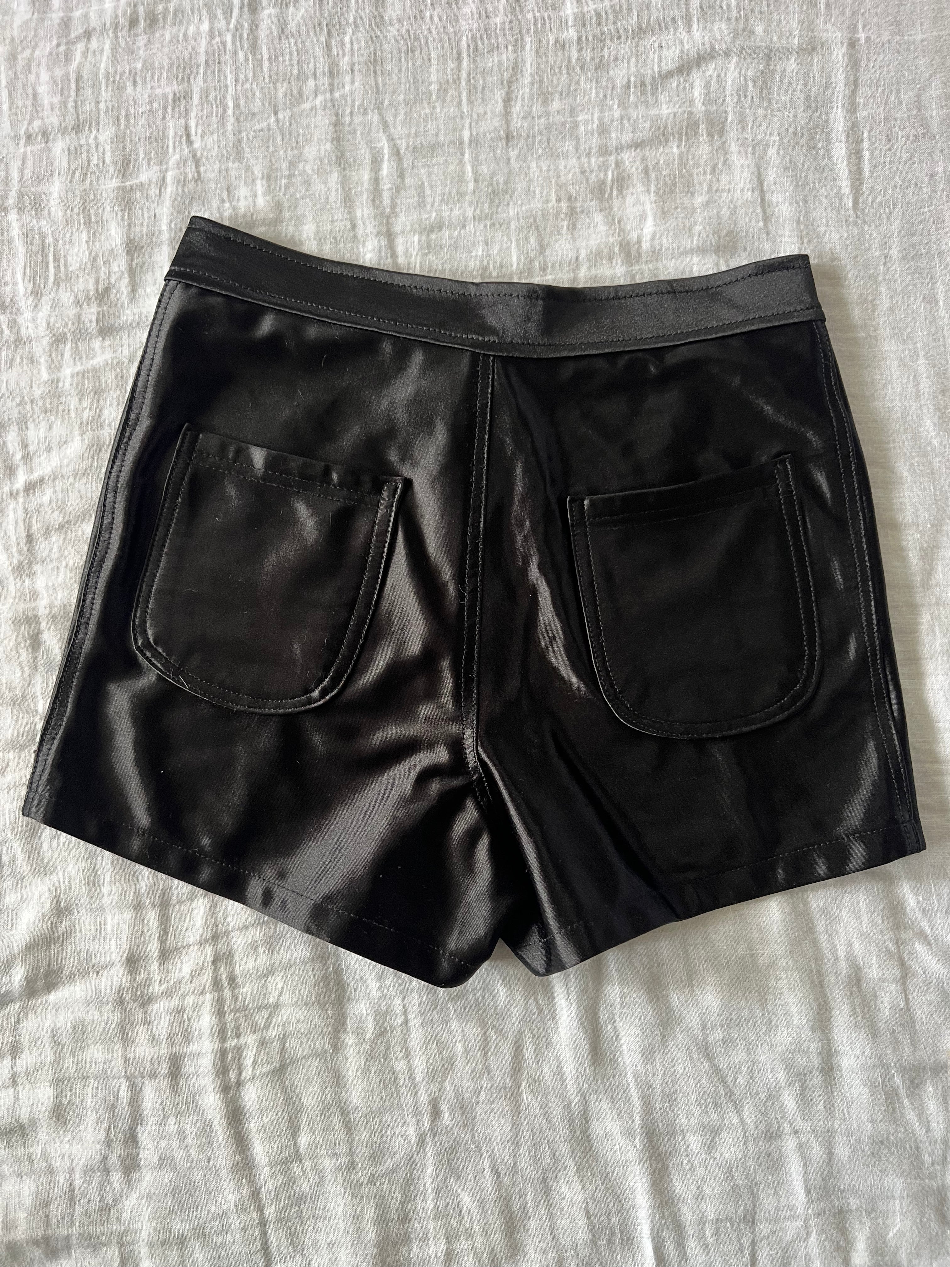 2010’s American Apparel Black Satin Shorts