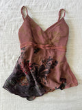 100% Silk Euro Floral Blush Cami Top