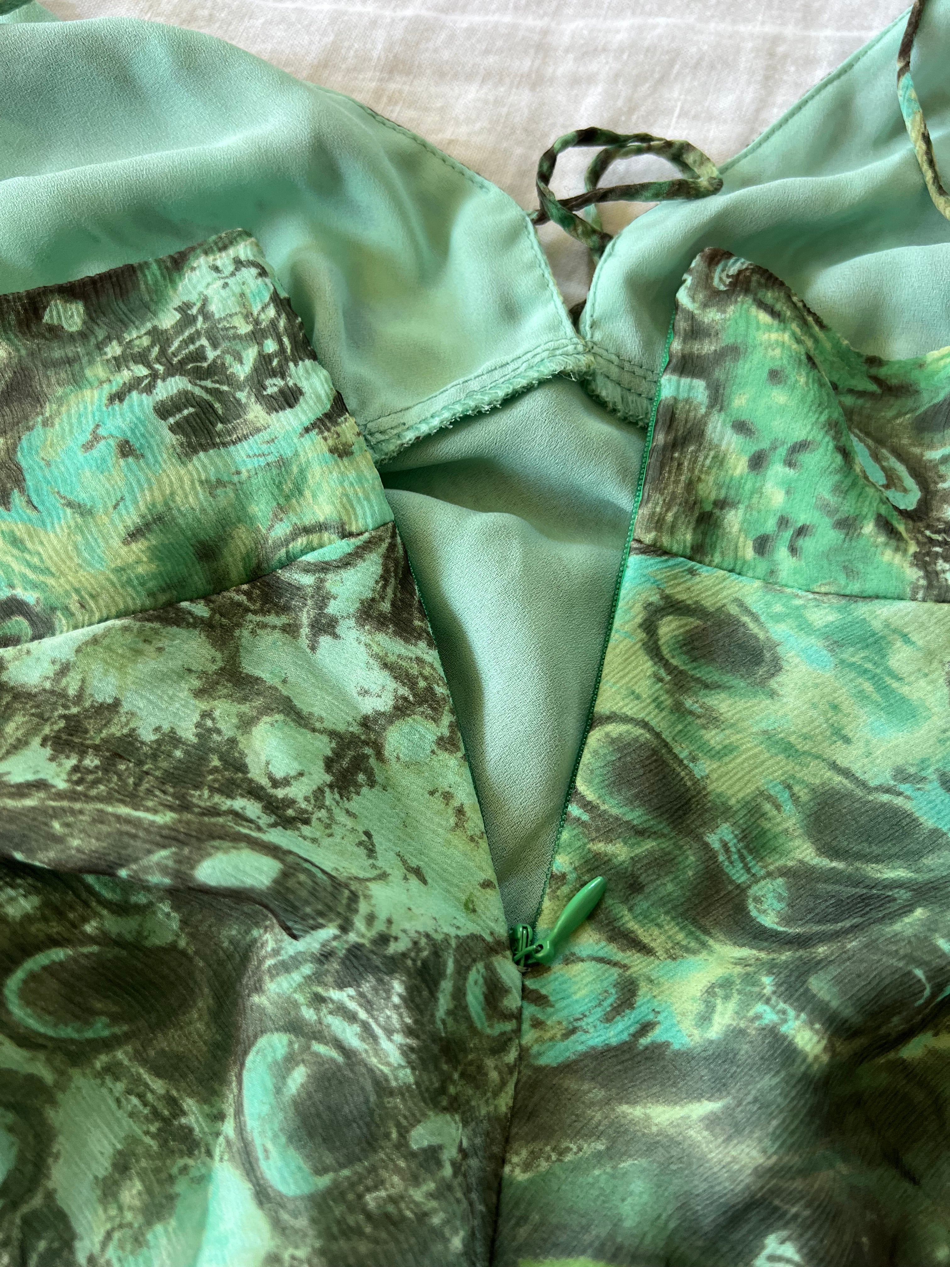 100% Silk Euro Forest Fairy Dress