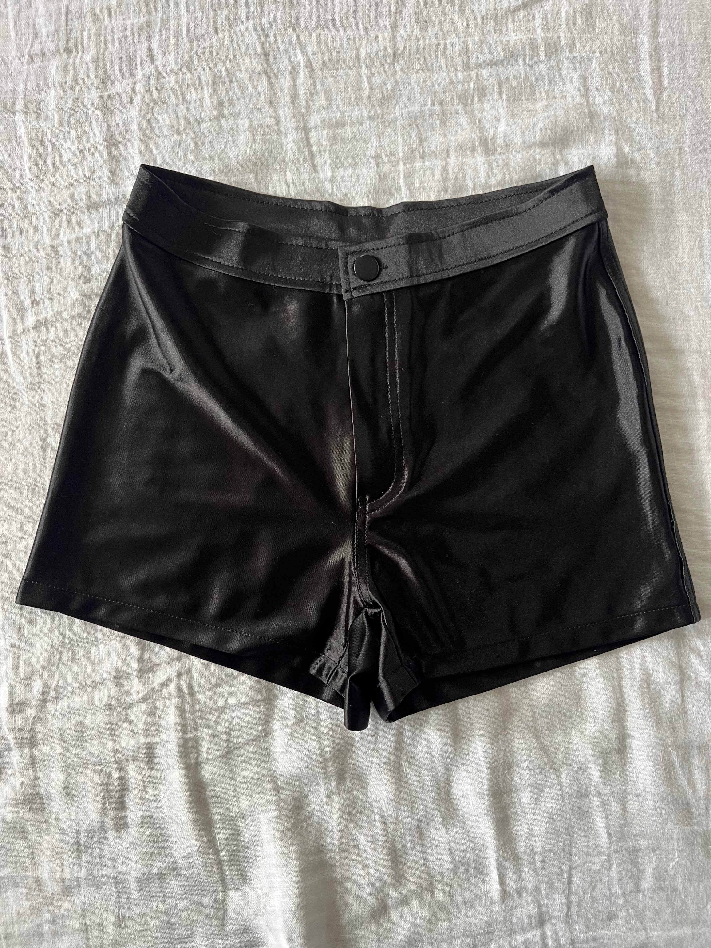 2010’s American Apparel Black Satin Shorts