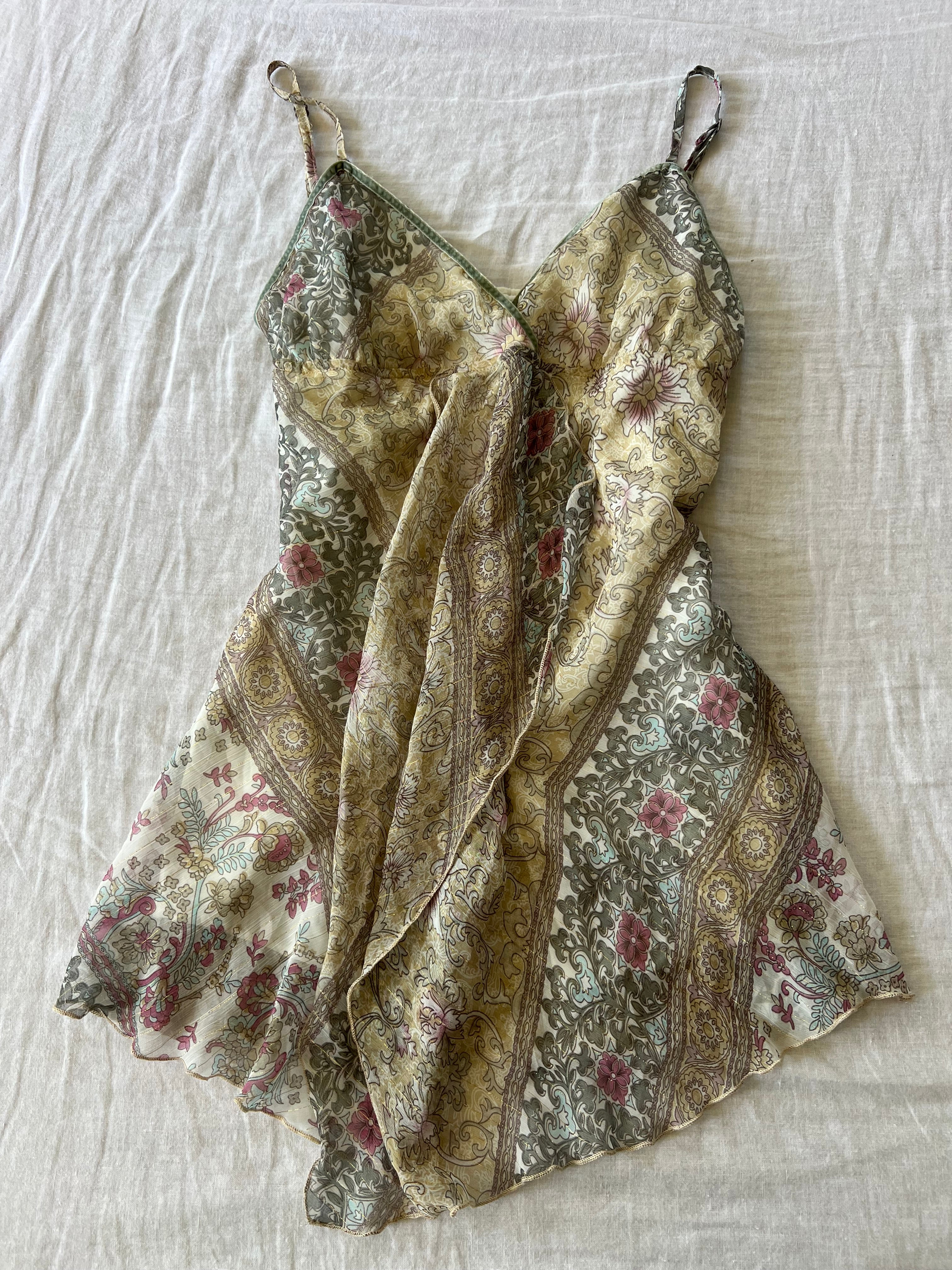 Y2K Euro Floral Asymmetrical Cami