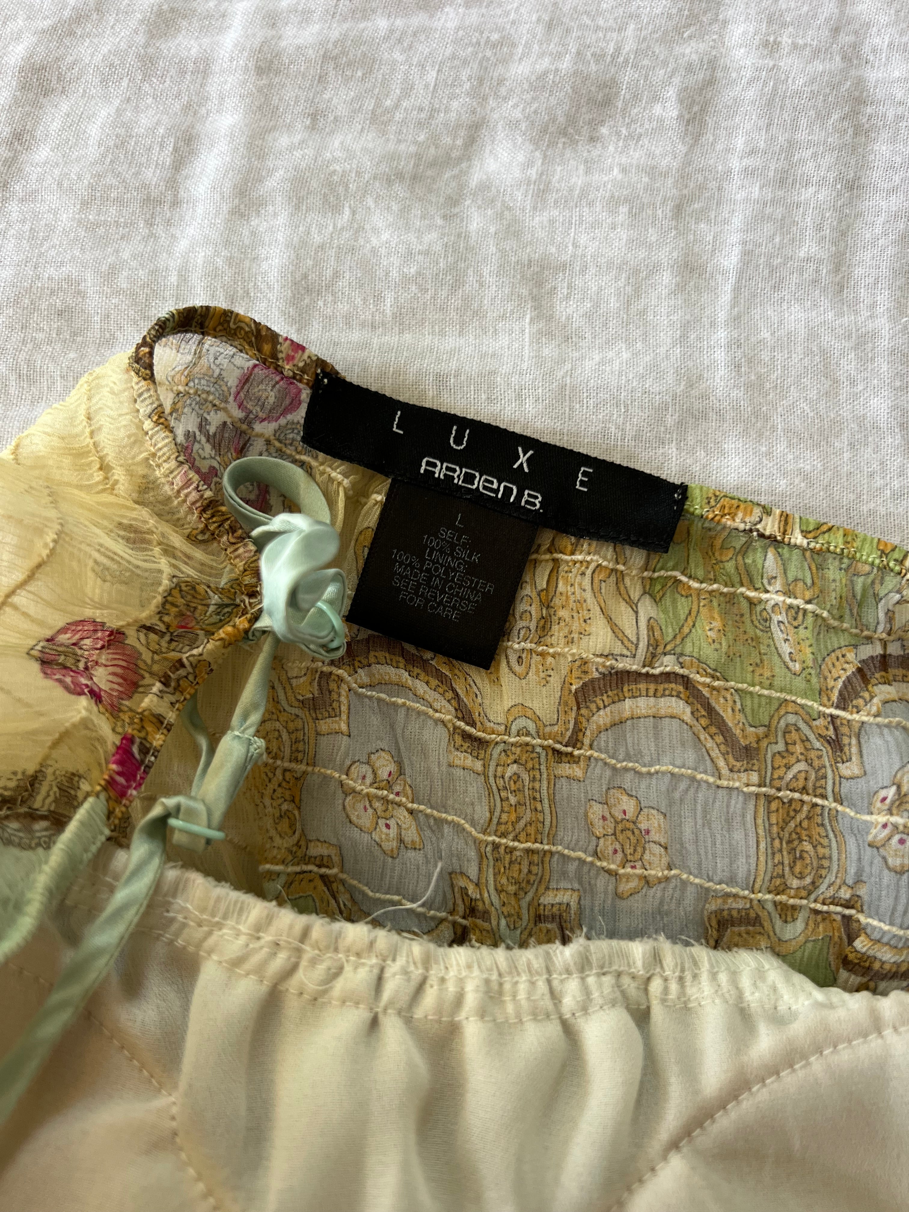 100% Silk Y2K Fairy Beaded Cami