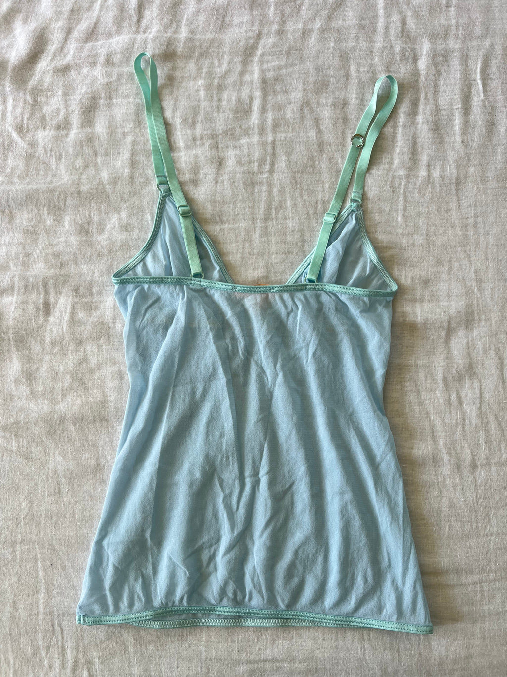 Y2K Roberto Cavalli Mesh Crystal Blue Cami