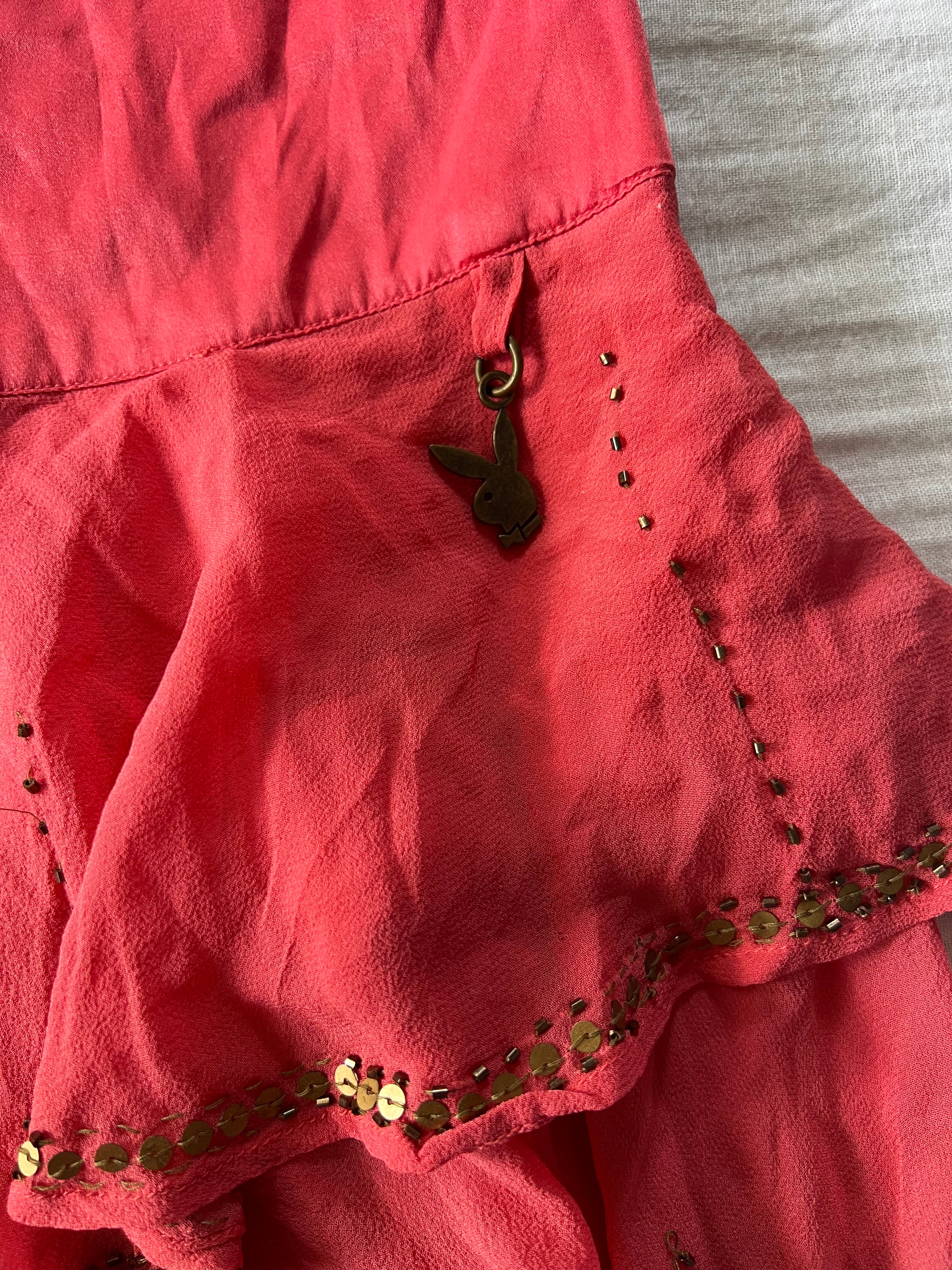 2005 RARE Playboy Silk Hot Pink Fairy Skirt