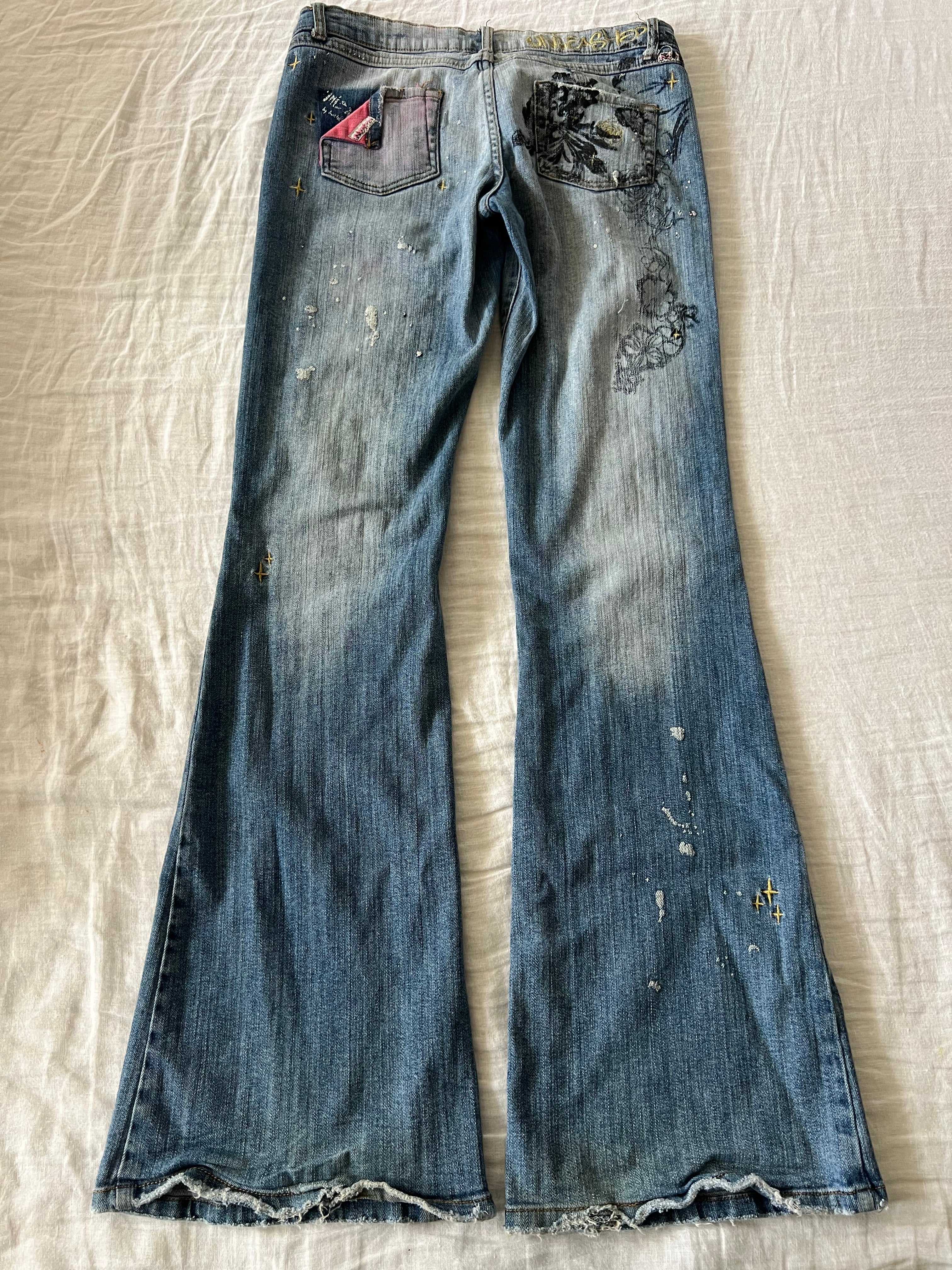Y2K Low Rise Flared Japanese Style Jeans