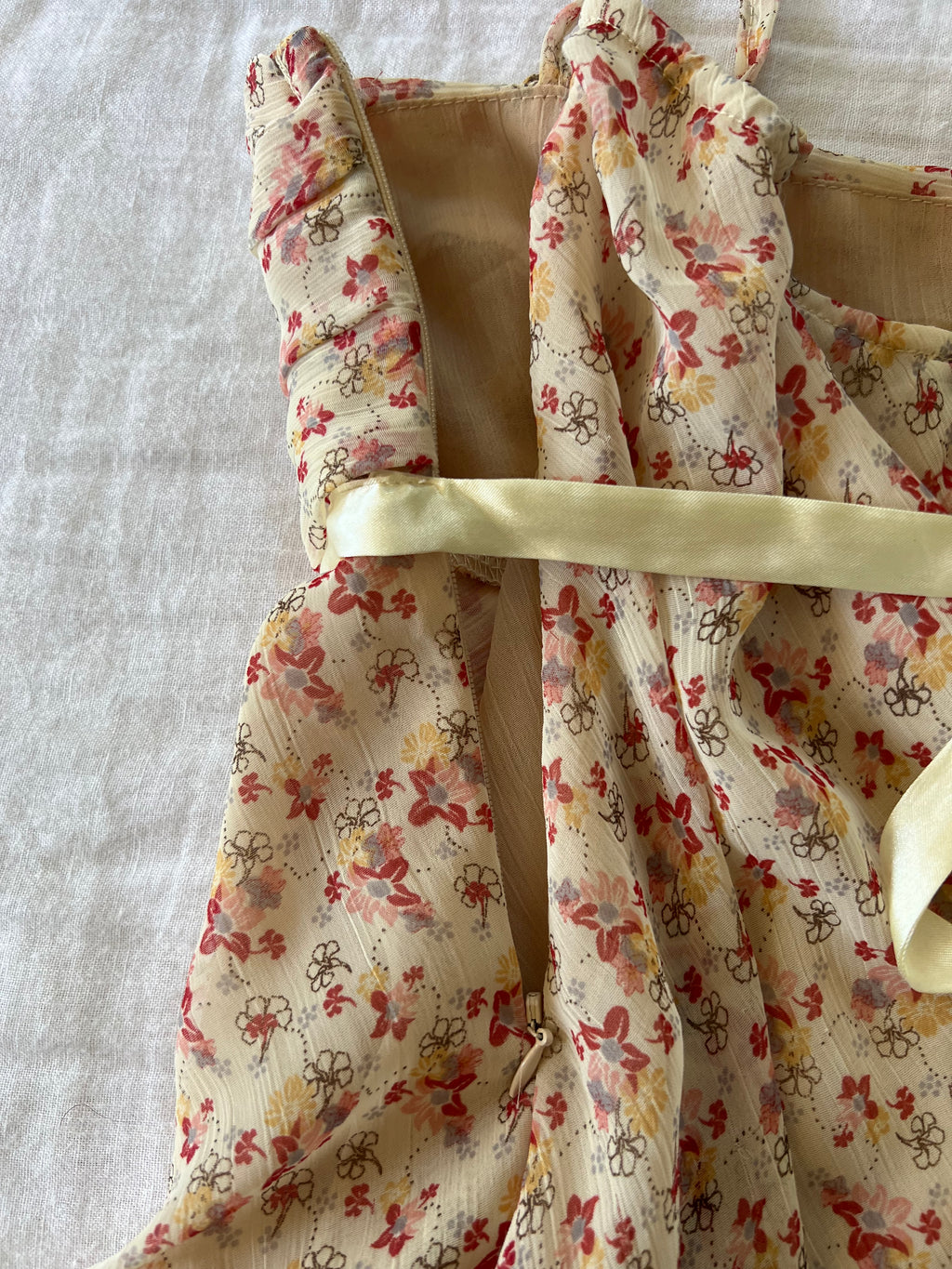 Y2K Euro Floral Babydoll w/ Tieback