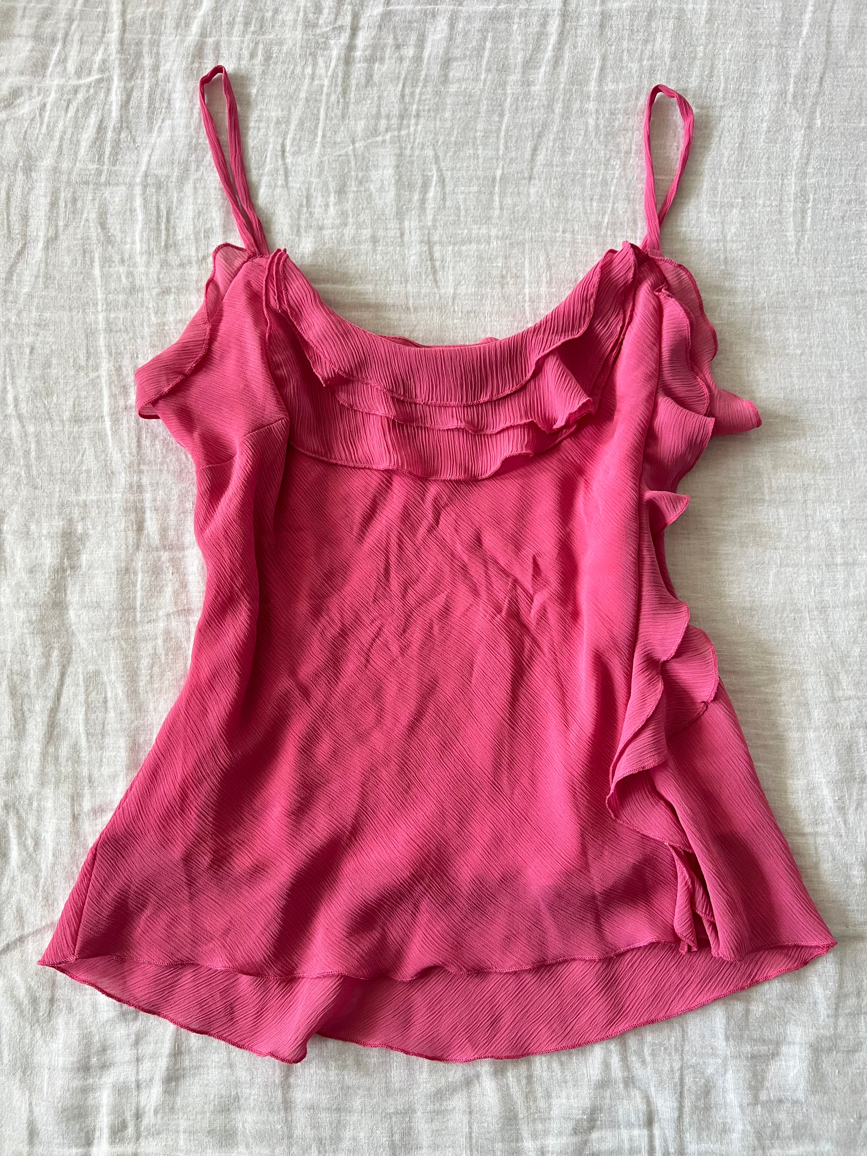 Hot Pink Ruffled Fairy Cami