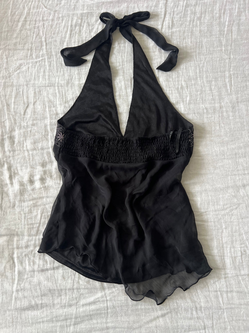 Black Euro Fairy Halter Top
