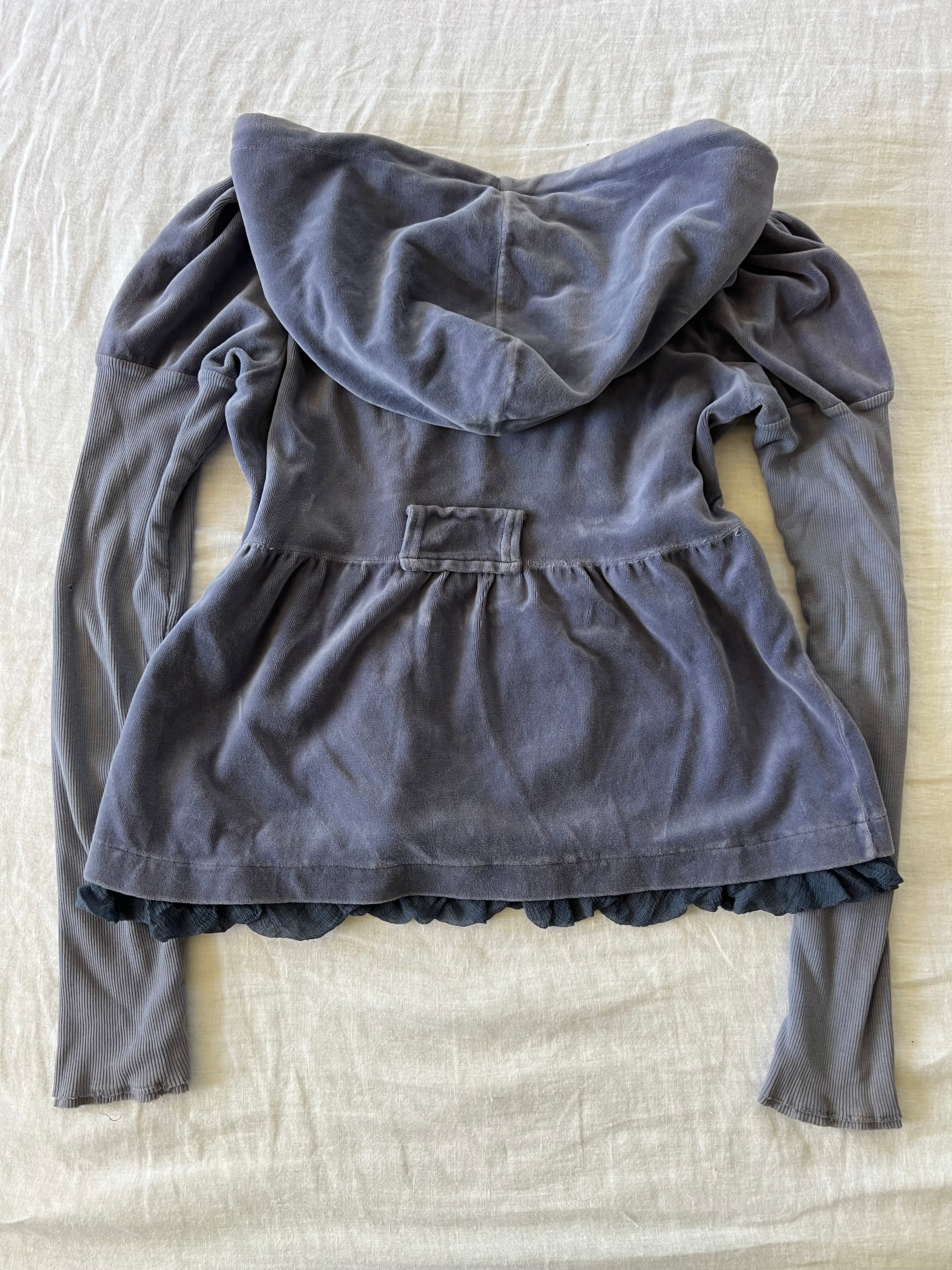 Y2K Juicy Couture Babydoll Velour Zip Up