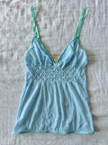 Y2K Roberto Cavalli Mesh Crystal Blue Cami