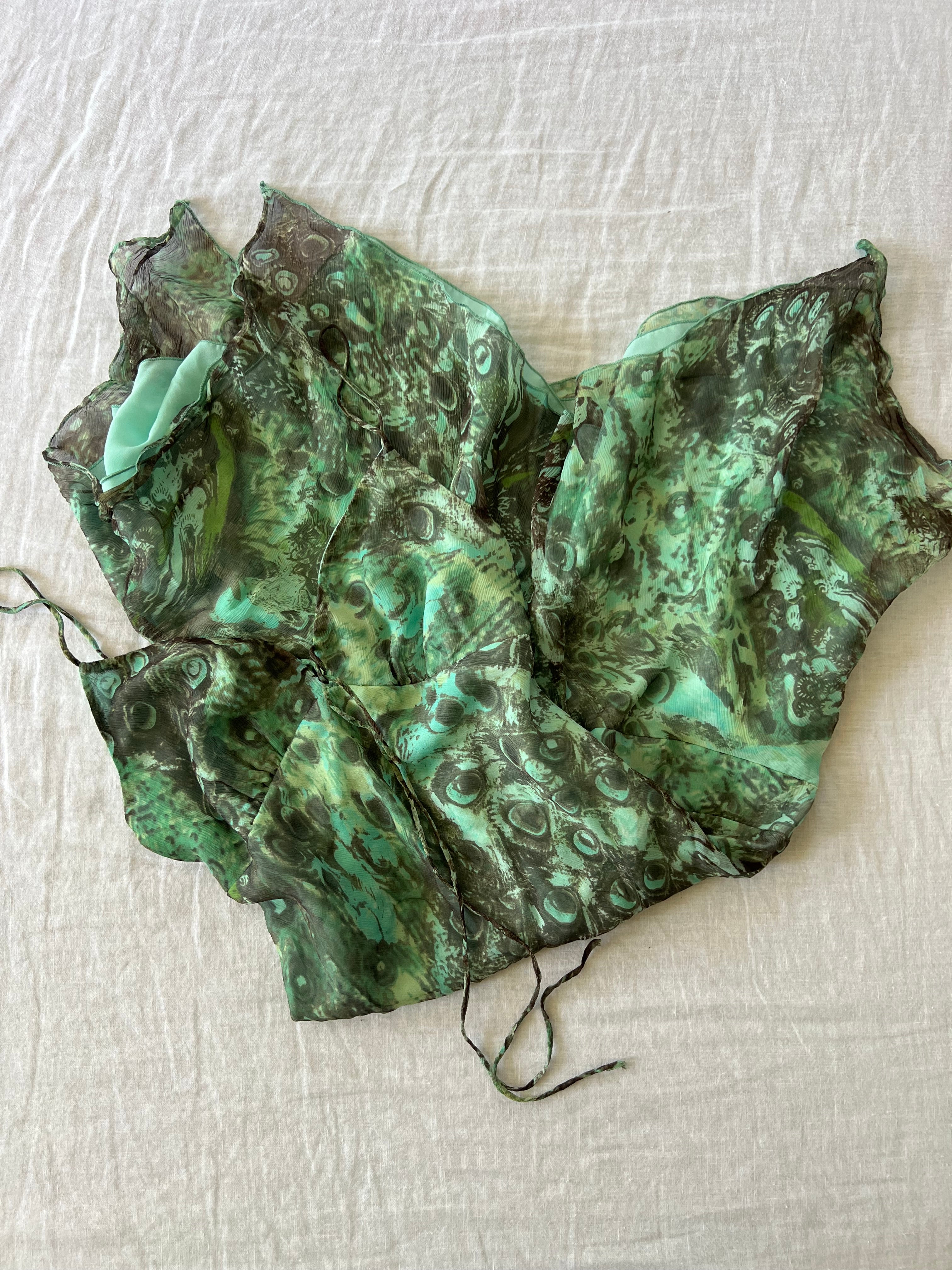 100% Silk Euro Forest Fairy Dress