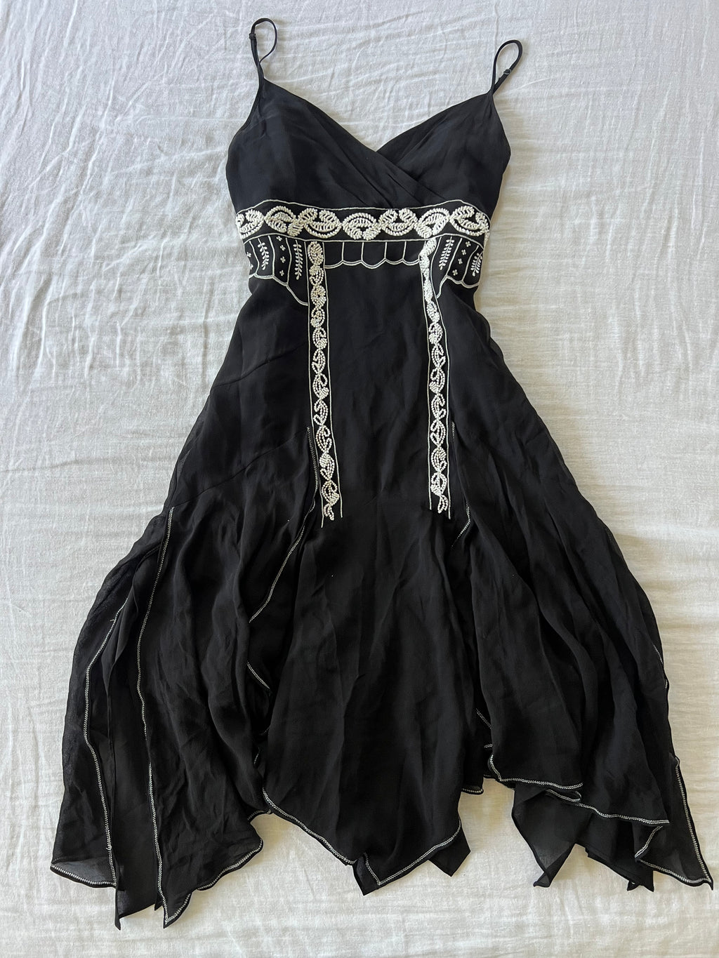100% Silk Y2K Beaded Fairy Dress