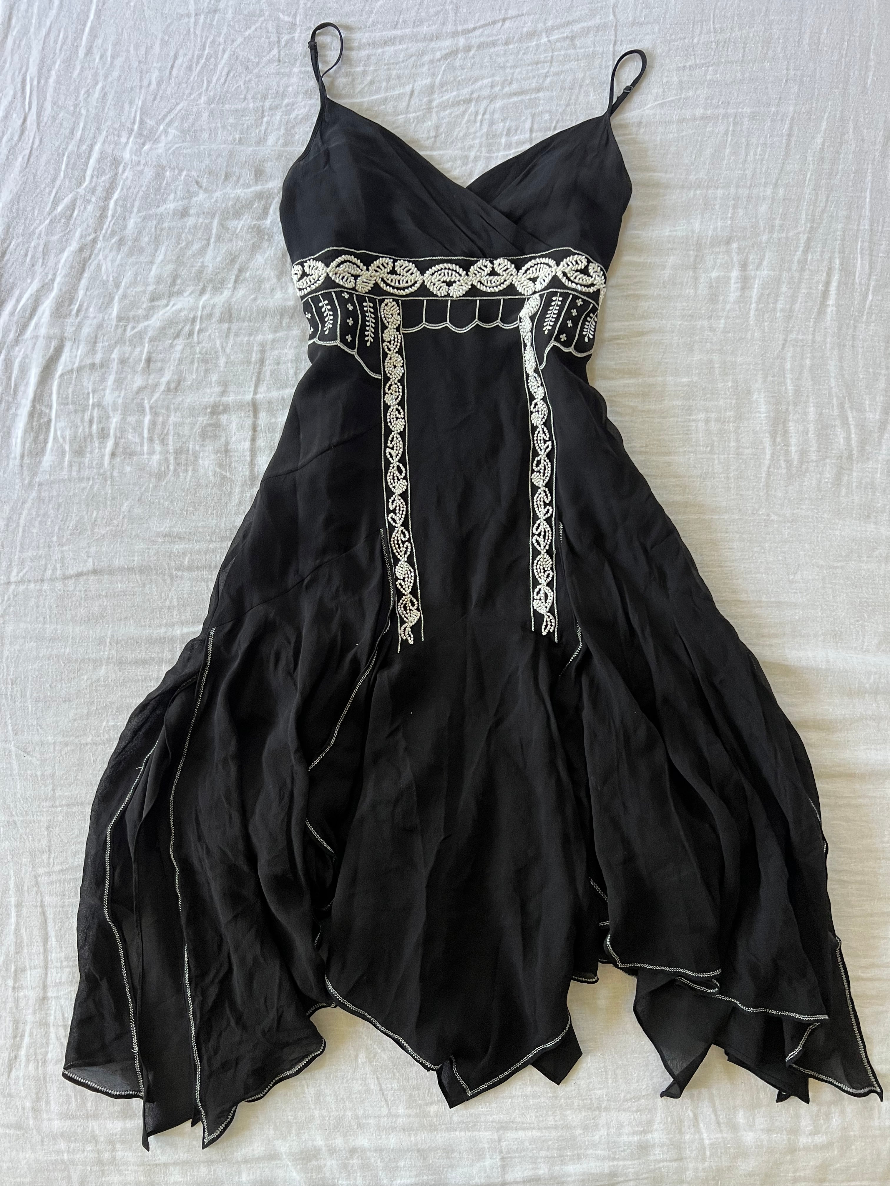 100% Silk Y2K Beaded Fairy Dress
