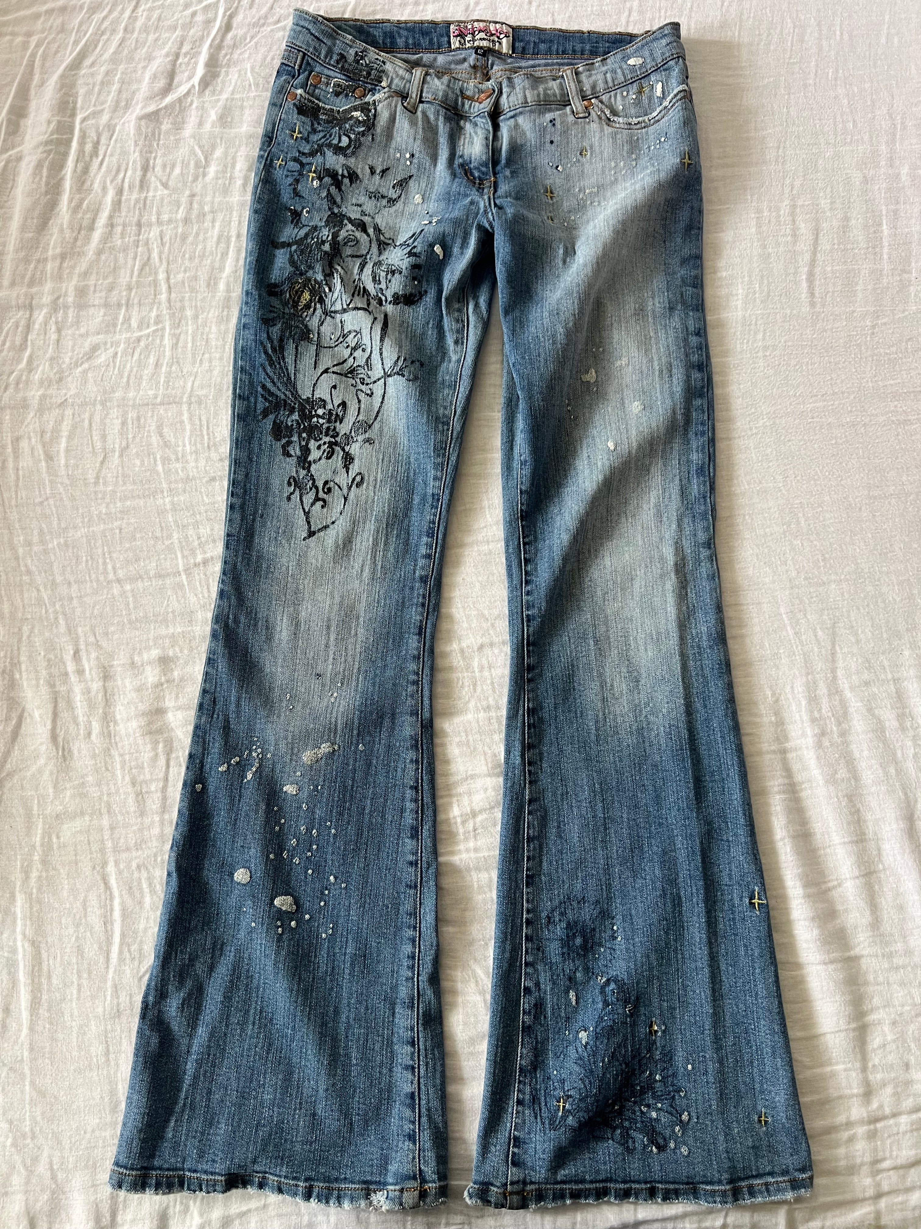 Y2K Low Rise Flared Japanese Style Jeans