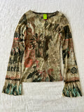 Y2K RARE Save The Queen Mesh Long-sleeve