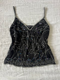 Italian Black Beaded Cami