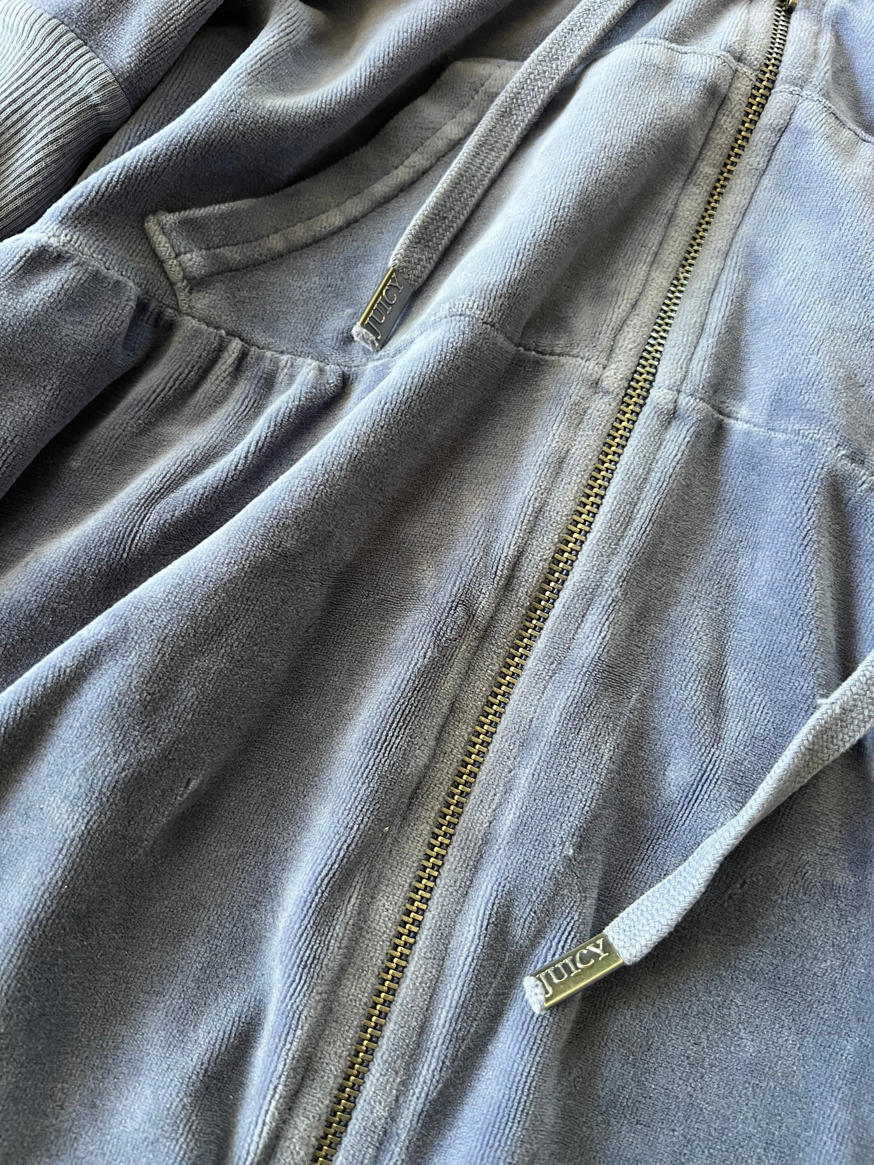 Y2K Juicy Couture Babydoll Velour Zip Up