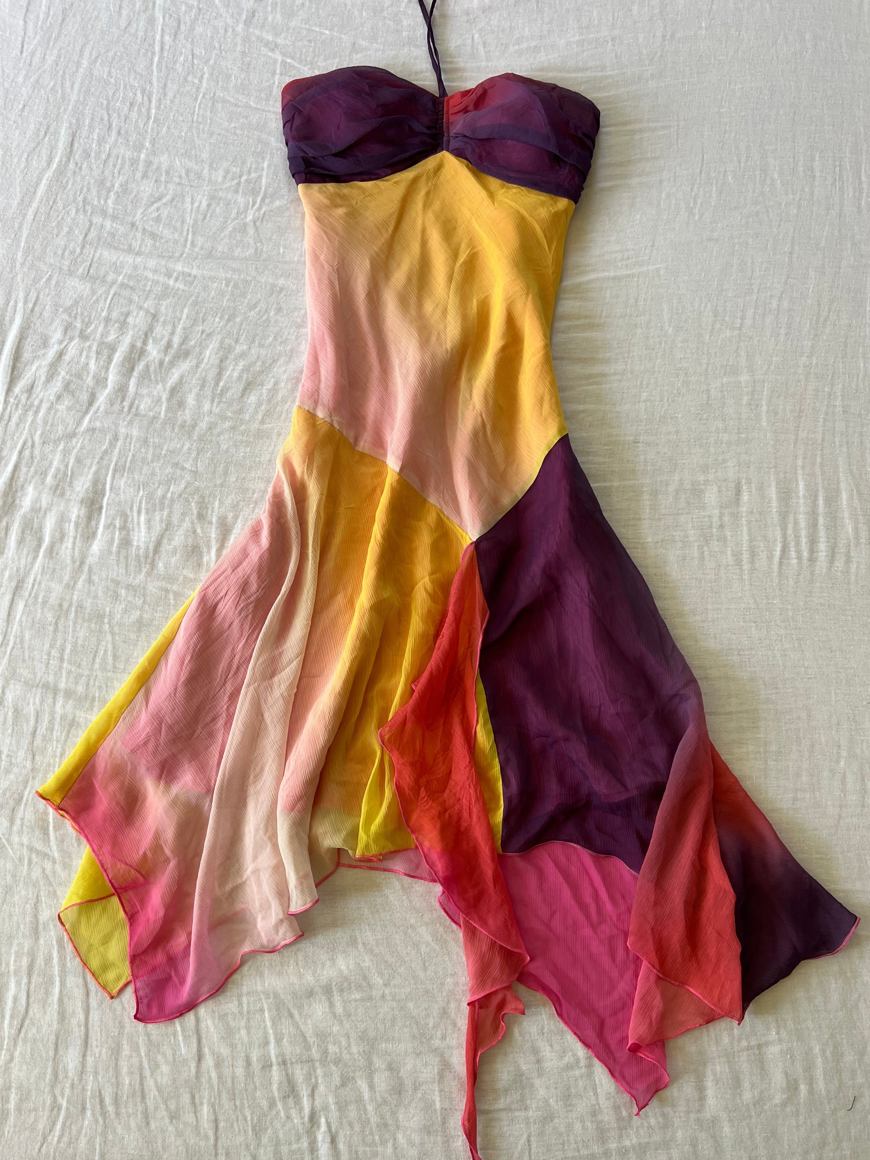 Y2K Euro Sorbetto Halter Dress
