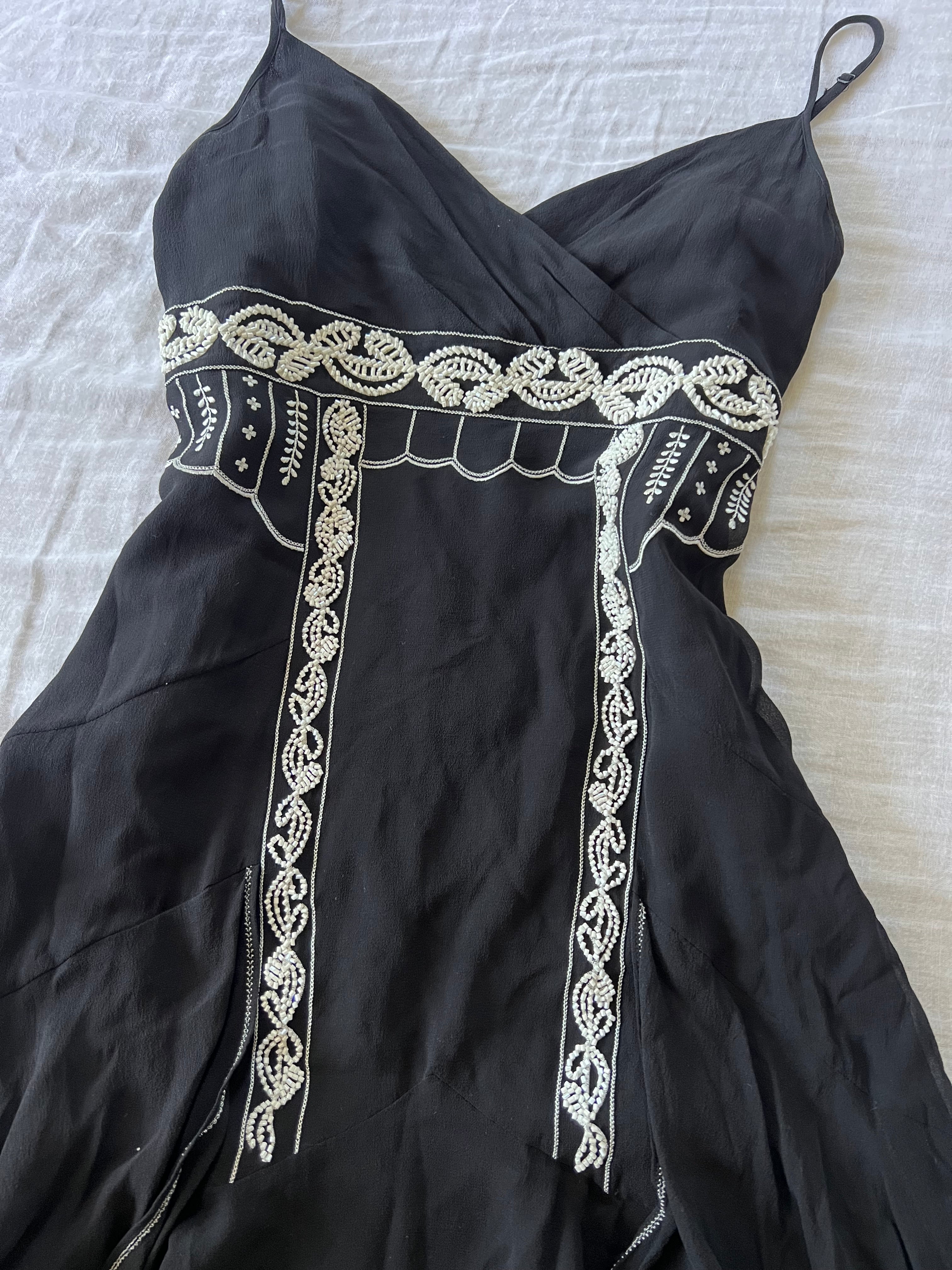100% Silk Y2K Beaded Fairy Dress