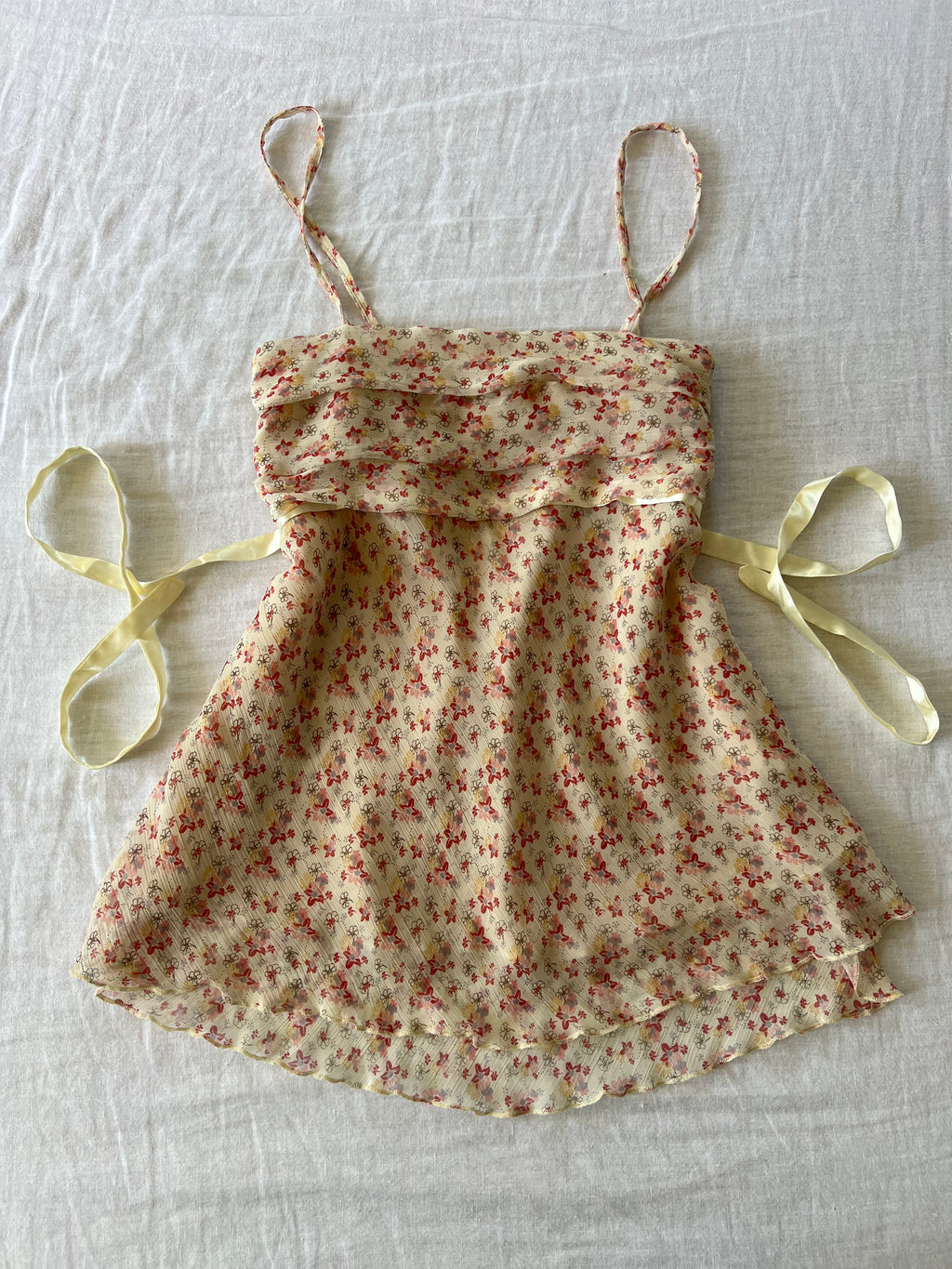 Y2K Euro Floral Babydoll w/ Tieback