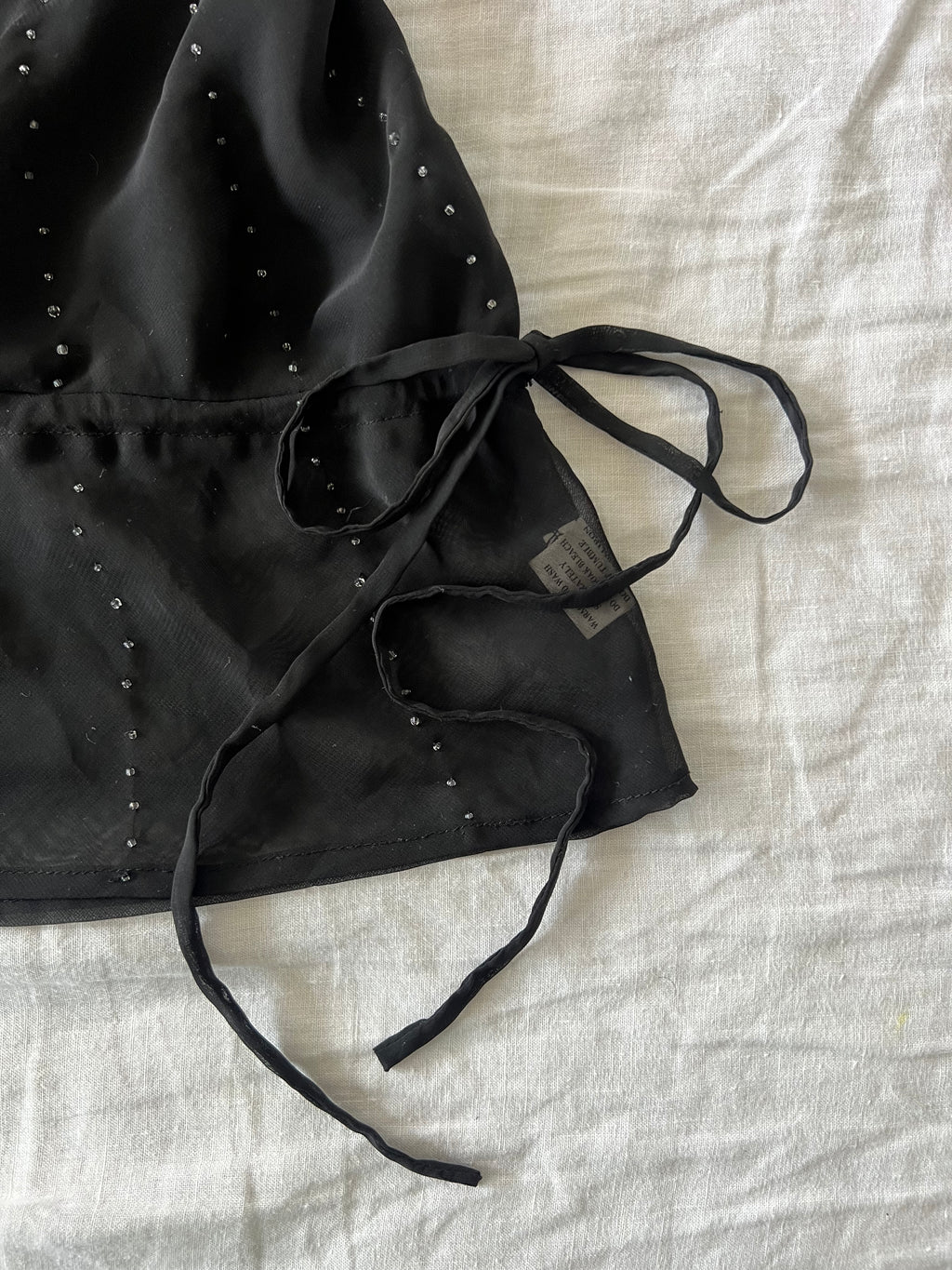 Black Beaded Cami Top