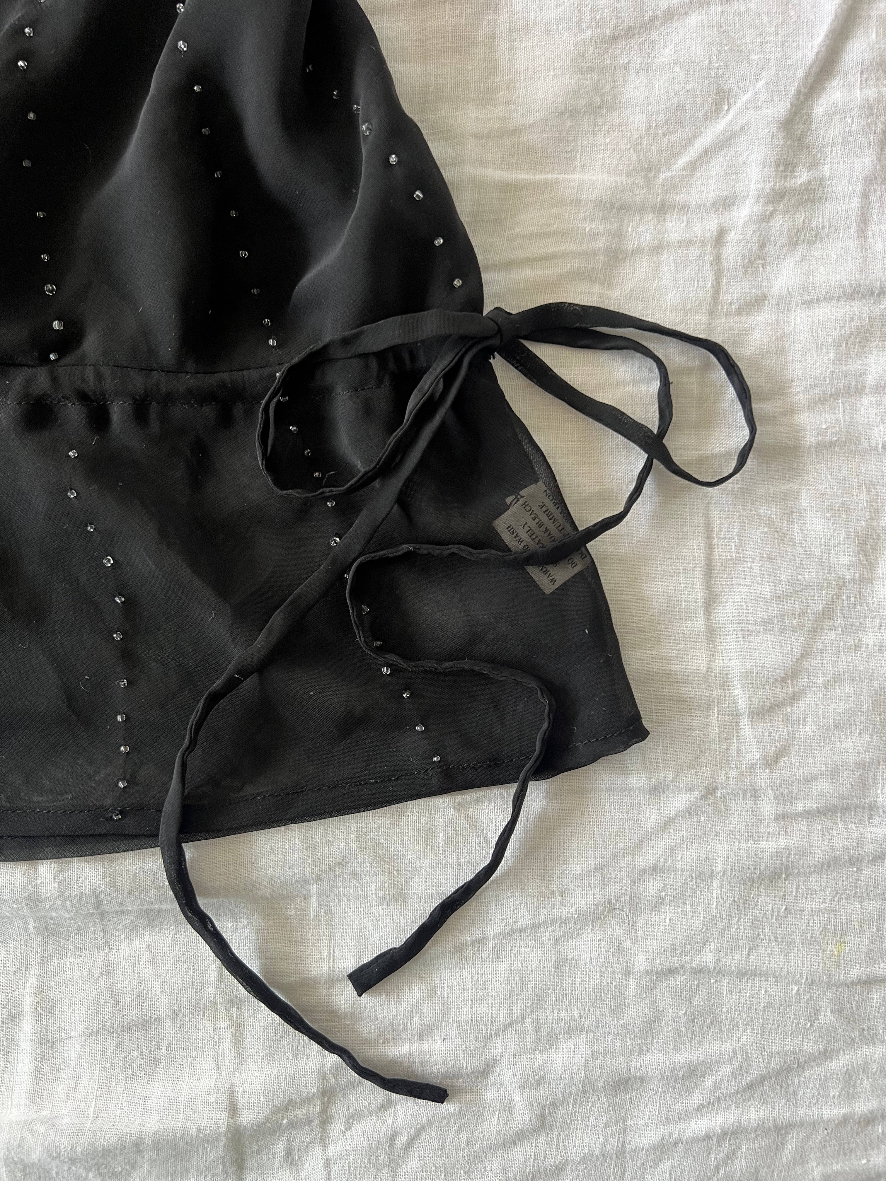Black Beaded Cami Top